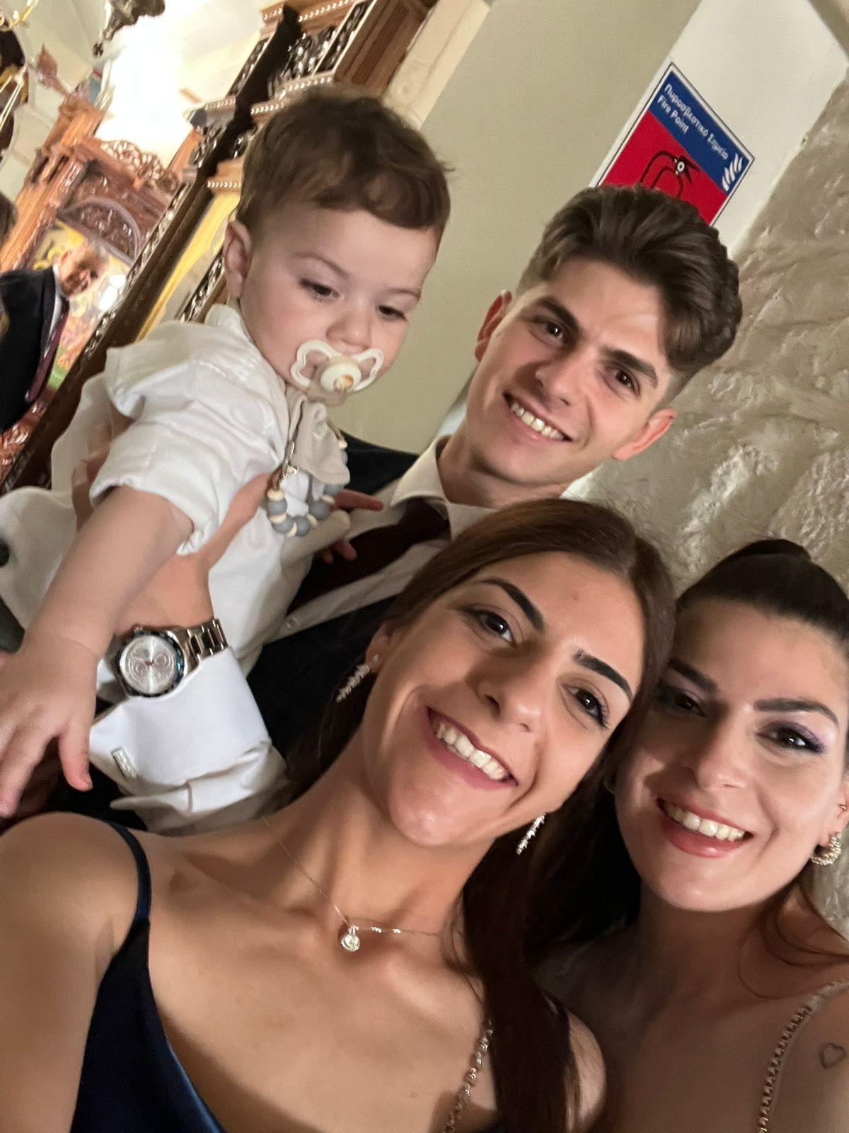 Chris, Maria, Savvina in Church